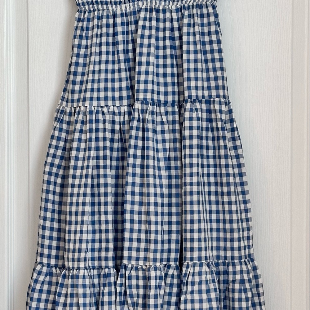 Blue and White Gingham Skirt
